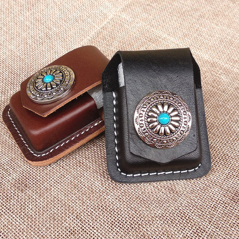 Vỏ da nhẹ hơn zippo Da thật Handmade Light Case Vỏ bảo vệ Vỏ bảo vệ zippo Zoro Vỏ da đa năng