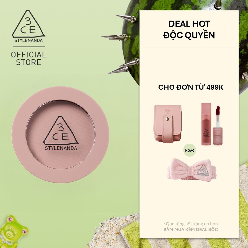 Phấn Má Hồng 3CE Face Blush Chuẩn Màu, Mịn Lì, Tươi Tắn Nhẹ Nhàng Đầy Tự Nhiên, Chuẩn Màu Tệp Lên Da
