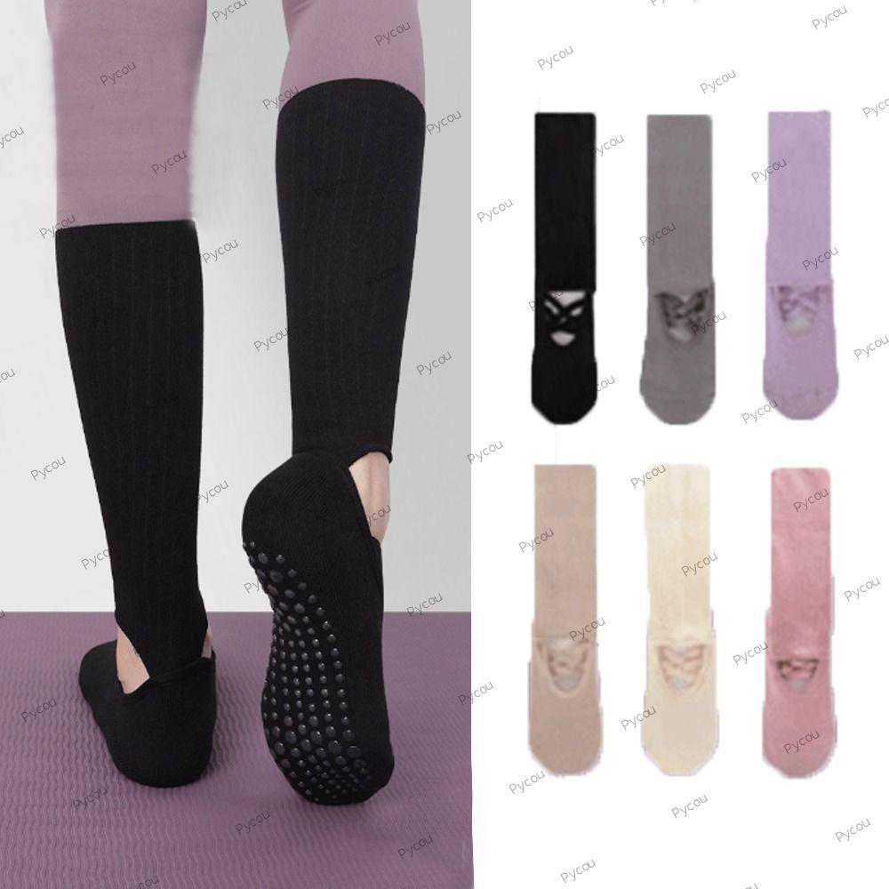 Tất Pilates PYCOU, Tất tập Yoga Cotton thoáng khí, Harajuku Street Casual Chống trượt Grip Strappy G