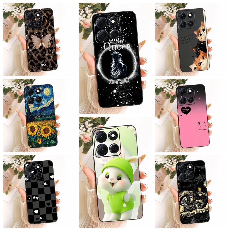 Dành Cho Moto G86 Power Case XT2527-7 Silicon Thời Trang Mèo Dễ Thương Họa Tiết Ngộ nghĩnh Vỏ Cho Mo