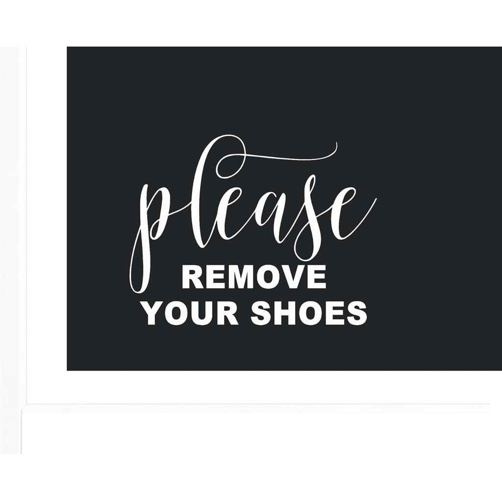 Vui lòng tháo giày Vinyl Decal - Trang trí nội thất, Nhãn dán Decal Vinyl gia đình cửa trước, 4x3 in