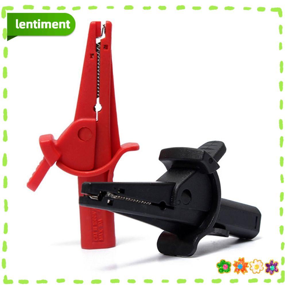 LENTIMENT Kẹp cá sấu 4mm Banana Ổ cắm thiết bị đầu cuối Kẹp thử nghiệm Kẹp cá sấu