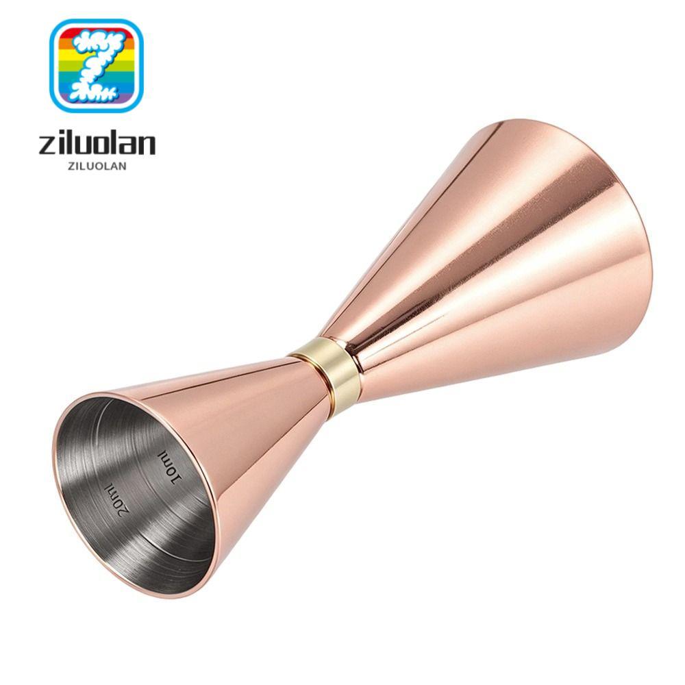 ZILUOLAN Đo Jigger, Đo lường bằng thép không gỉ Bên trong Jigger Cocktail đôi, Thanh Jigger pha chế 