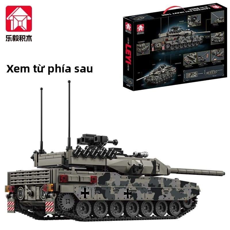 Bộ xếp hình lego xe tăng Leopard 2A7 Đức độ khó cao mô hình quân sự bọc thép lắp ráp đồ chơi trí tuệ