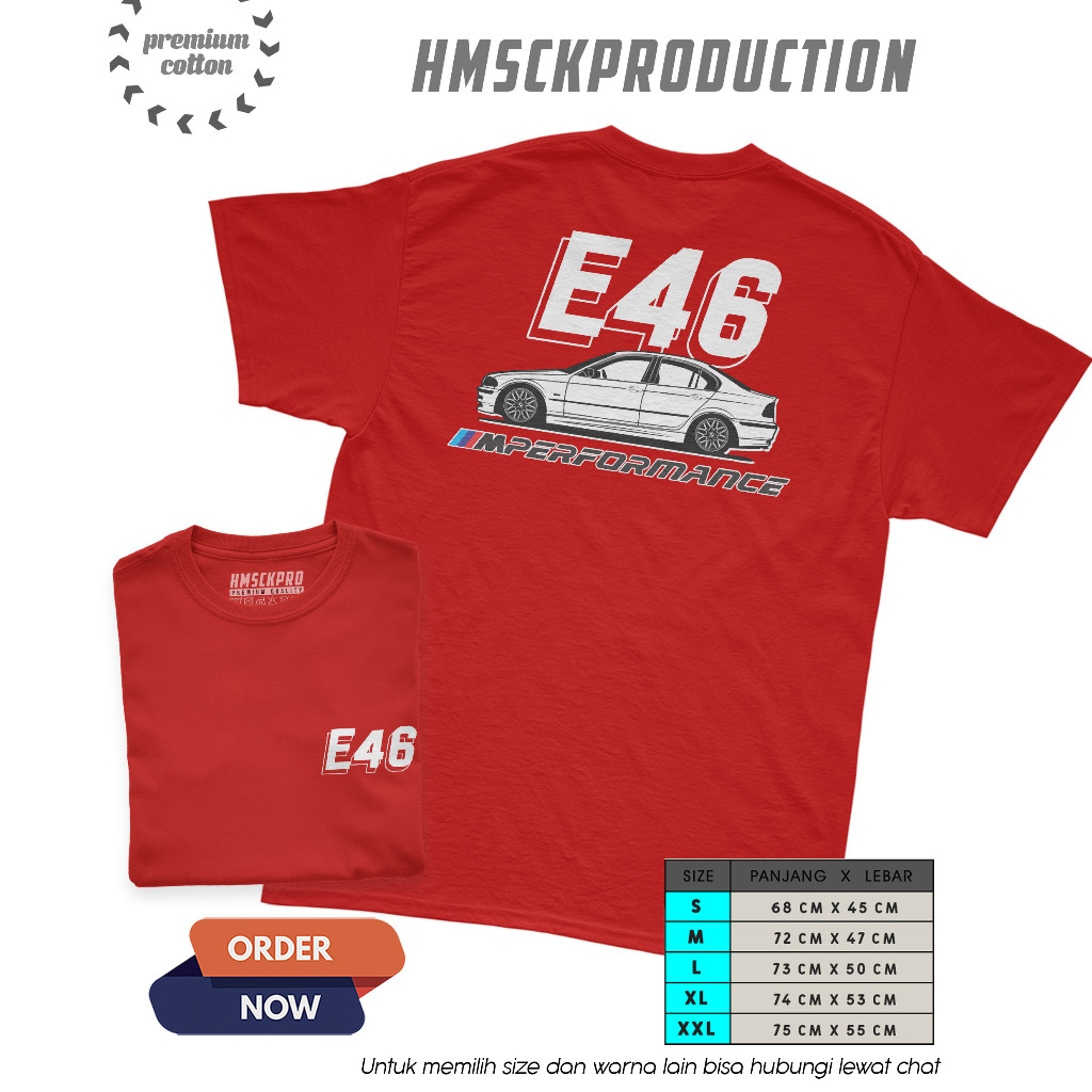 Áo thun Distro Bmw E46 / Người yêu Bmw / Bimmers / Truyền thuyết ô tô / Baju Distro / Kaos ô tô