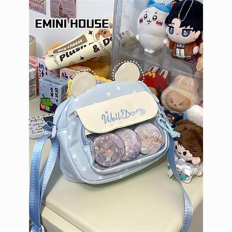 EMINI HOUSE Phong Cách Nhật Bản Ins Cô Gái Hai Chiều Trong Suốt Túi Đau Zhagu Phù Hợp Với Nữ Dễ Thươ