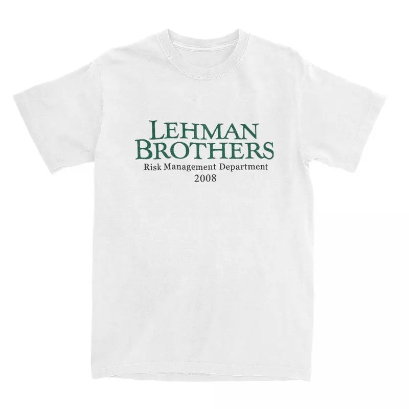 Lehman Brothers Quản lý rủi ro 2008 Áo thun họa tiết tài chính Cotton Bank Hippie Phong cách cho tay