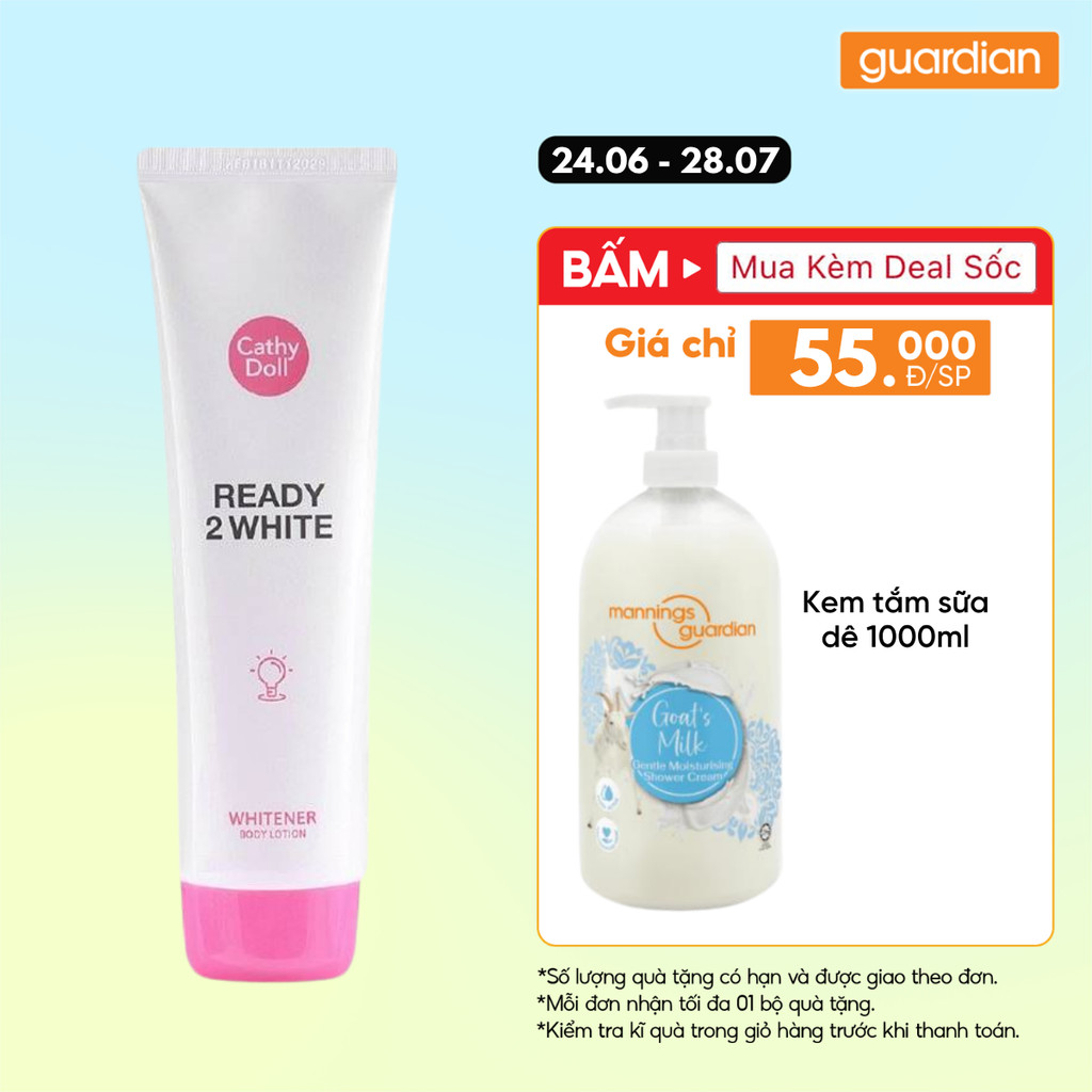Sữa Dưỡng Thể Giúp Sáng Da Ready 2 White Whitener Body Lotion CATHY DOLL 150ml