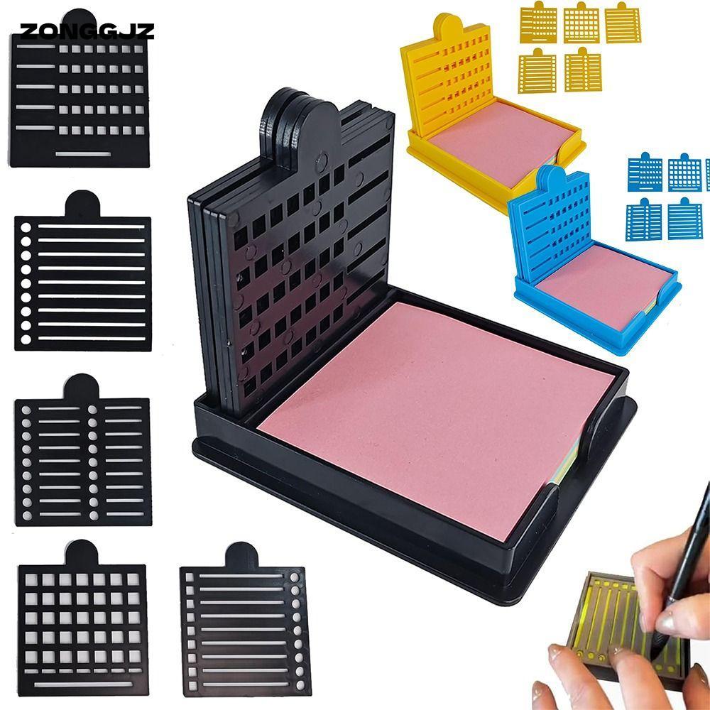 ZONGGJZ Sticky Note Stencil, Sticky Note Storage Tools Note Organizer Sticky Note Holder Set Set, Di