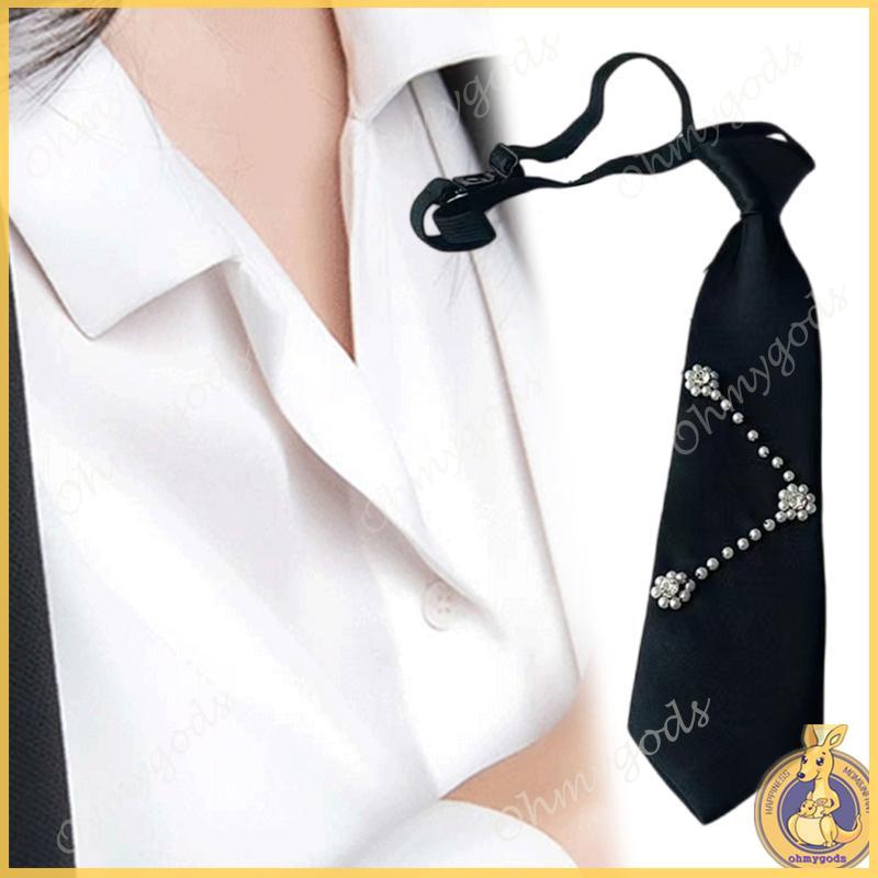 OMG * Dây buộc JK có thể điều chỉnh với Bowknot Preepy Look Đồng phục đi học Bowtie Cà vạt tối