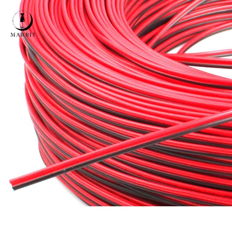 Cáp LED Marbit 10m Cáp 2 Pin Dây LED 22AWG 2 Lõi Đỏ Bla Dây Điện FHS