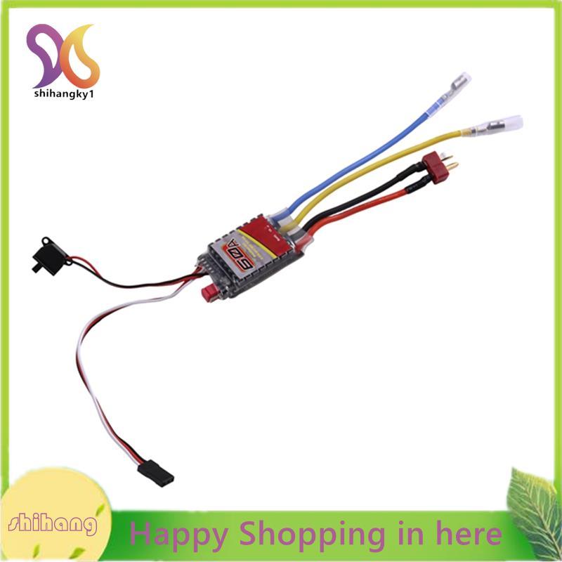 Bộ điều khiển tốc độ điện tử 60A Brush RC ESC cho 540 / 3650 / 3670 Brush Motor Model Car có phích c