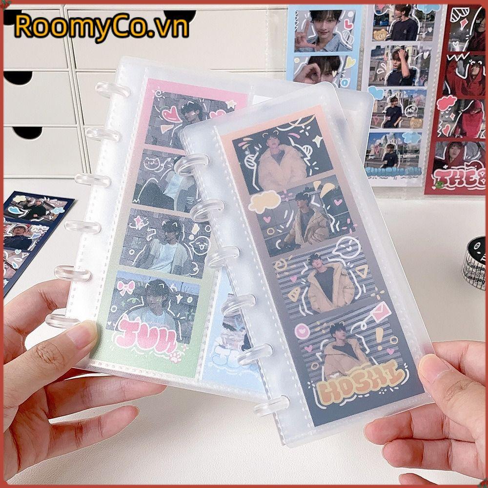 Album ảnh ROOMYCO, Hộp đựng thẻ ảnh dọc lỗ nấm, Chất kết dính bộ sưu tập thẻ thần tượng lá rời trong