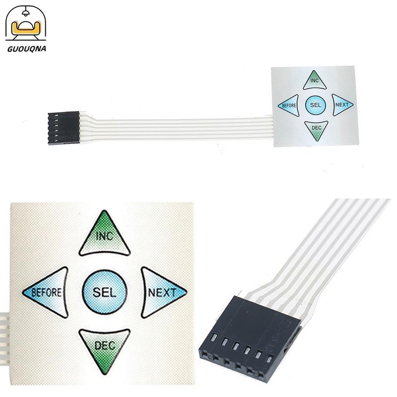 GUOUQNA 5 phím Ma trận mảng 1x5 màng chuyển đổi bàn phím bàn phím bảng điều khiển 40 * 40mm