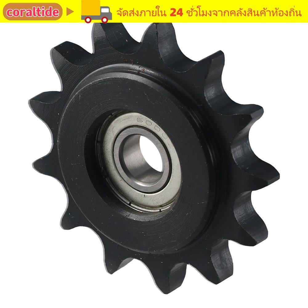 CORALTIDE Convex Idler Gear, 13 răng 10mm Bore 1 / 2 "Pitch Chain Idler Bánh xích, Black Oxide C45 V