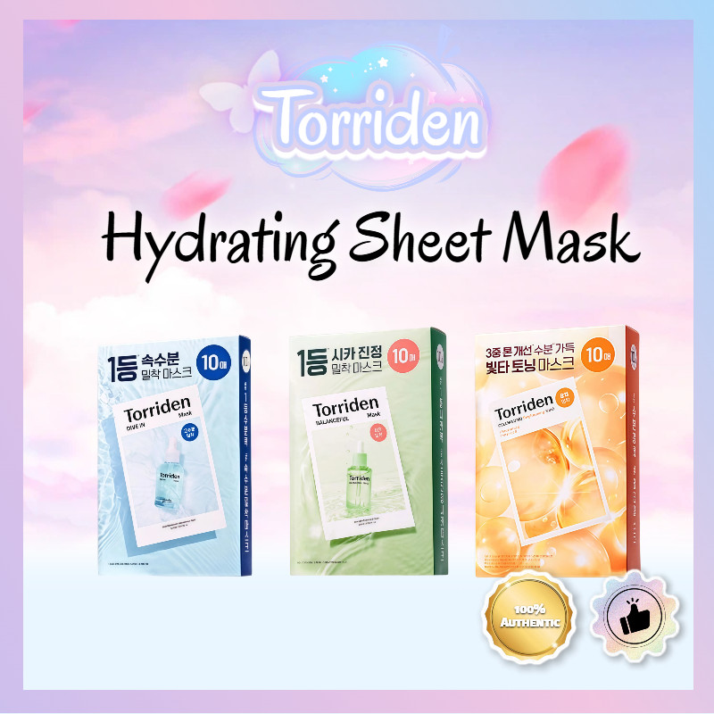  nTorriden 's DIVE IN Hyaluronic Acid Sheet Mask + Cica Sheet Mask + Brightening Mask for Dark Spots
