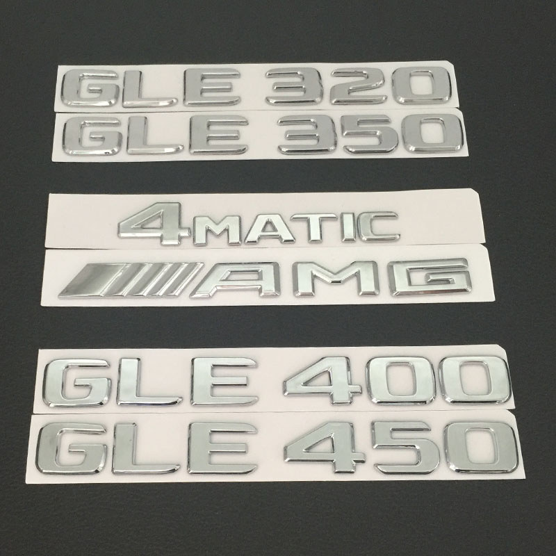 Logo Xe Mercedes-Benz GLE Class GLE320 GLE400 GLE450 4MATIC Sửa Đổi Chữ Cái Phía Sau Số Xe Dán