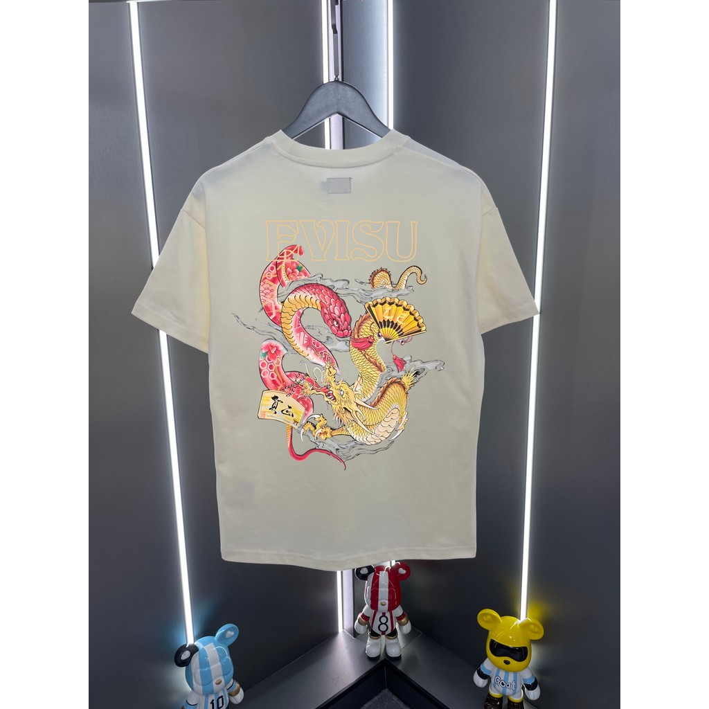 Áo thun Evisu / Áo thun Evisu in hình ngắn tay nam nữ Áo thun thể thao Áo thun ngắn tay hàng đầu Quầ