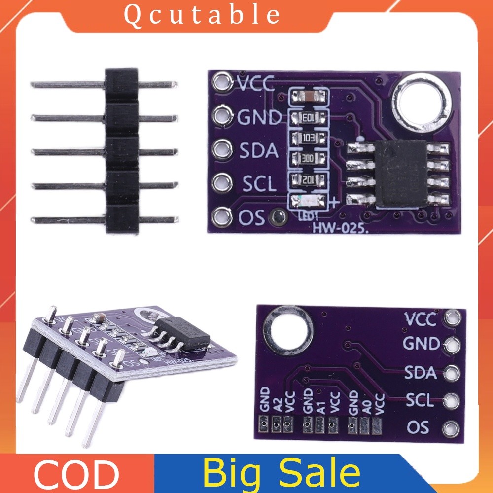 Mô-đun cảm biến nhiệt độ LM75 LM75A Bảng phát triển chính xác cao SLM75 Cảm biến nhiệt độ cho Arduin