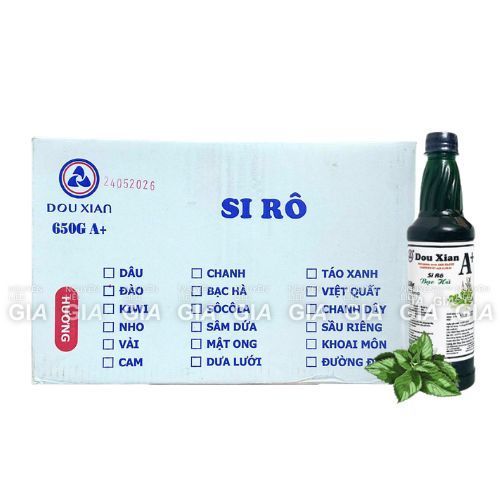 [THÙNG 24 CHAI] Siro A+ Douxian chai 500ml (nhiều vị) - siro, syrup pha chế