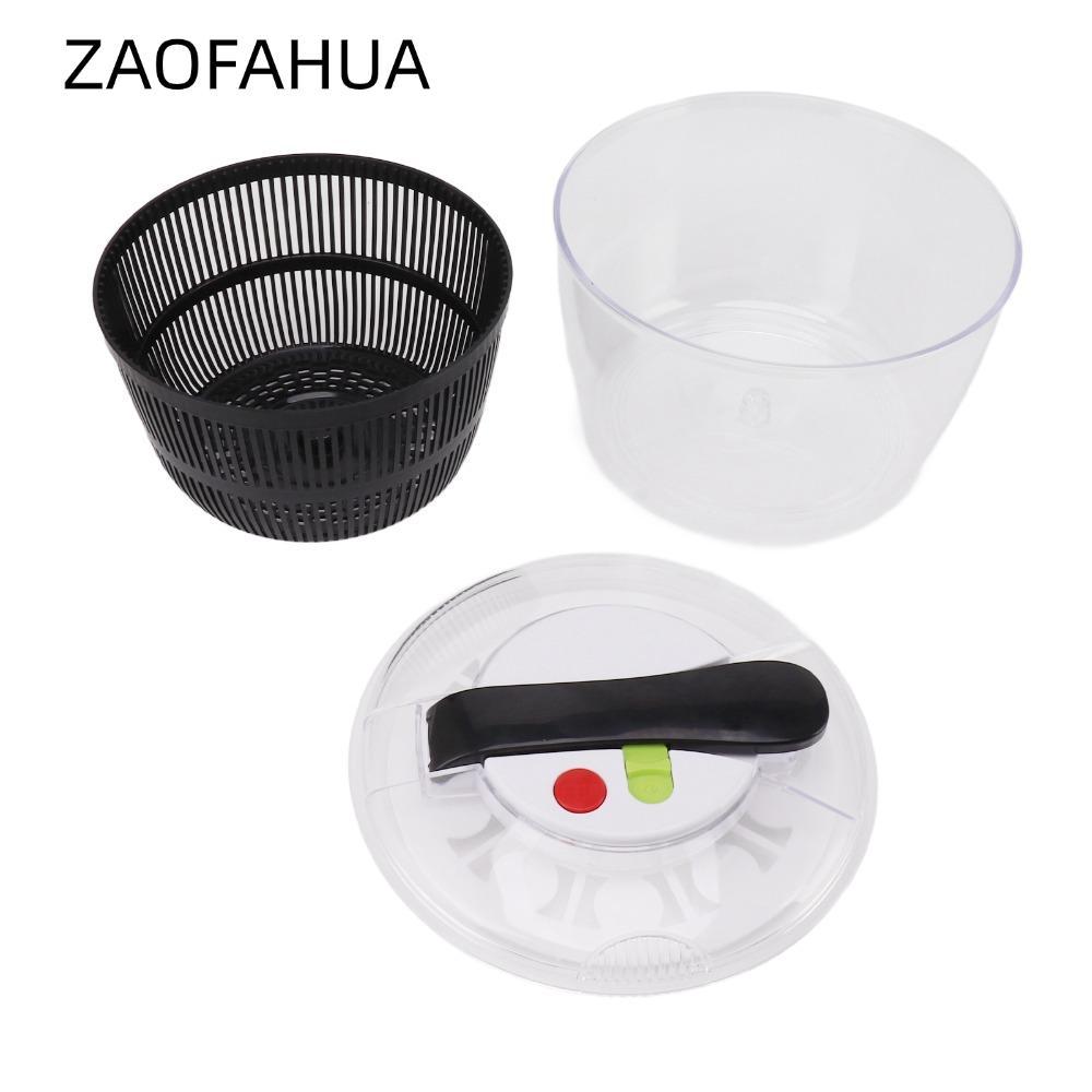 ZAOFAHUA Salad Spinner, Máy Sấy Rau Nhựa Dung Tích 5L, Bát Bền Hoạt Động Một Tay Đế Ổn Định Xà lách 