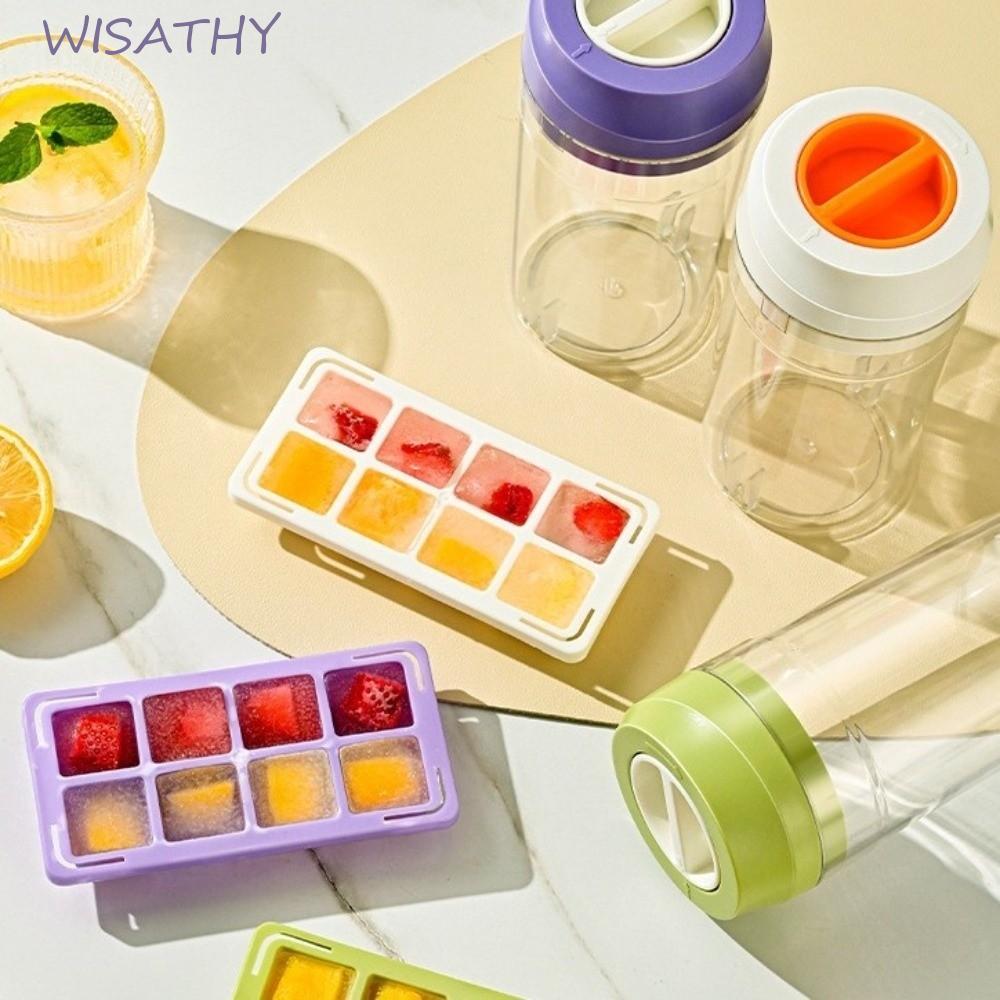 Khuôn Làm Đá WISHY, 8 Lưới Cốc Làm Đá Dung Tích Lớn, Đơn Giản Dễ Dàng Phát Hành Xoay De Icing Twist 