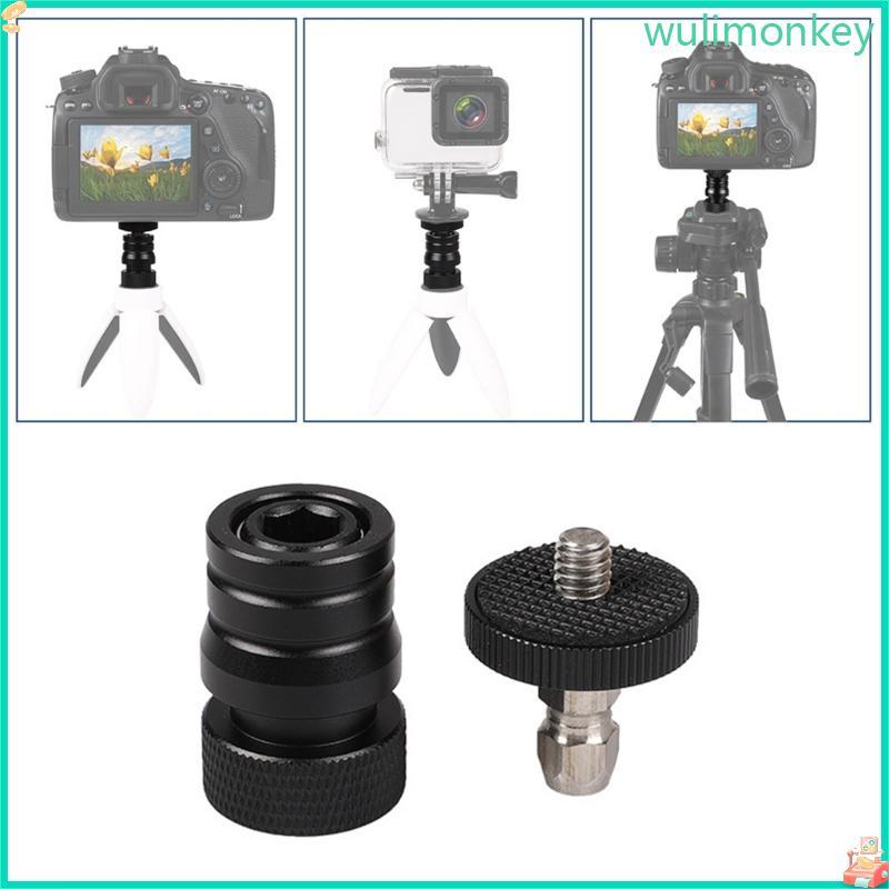 WU Tripod Nhỏ Ballhead Gimbal Camera Chân Máy Gắn Chân Đế 1 4 Lỗ Vít Có Thể Tháo Rời Ballhead Cho Mi