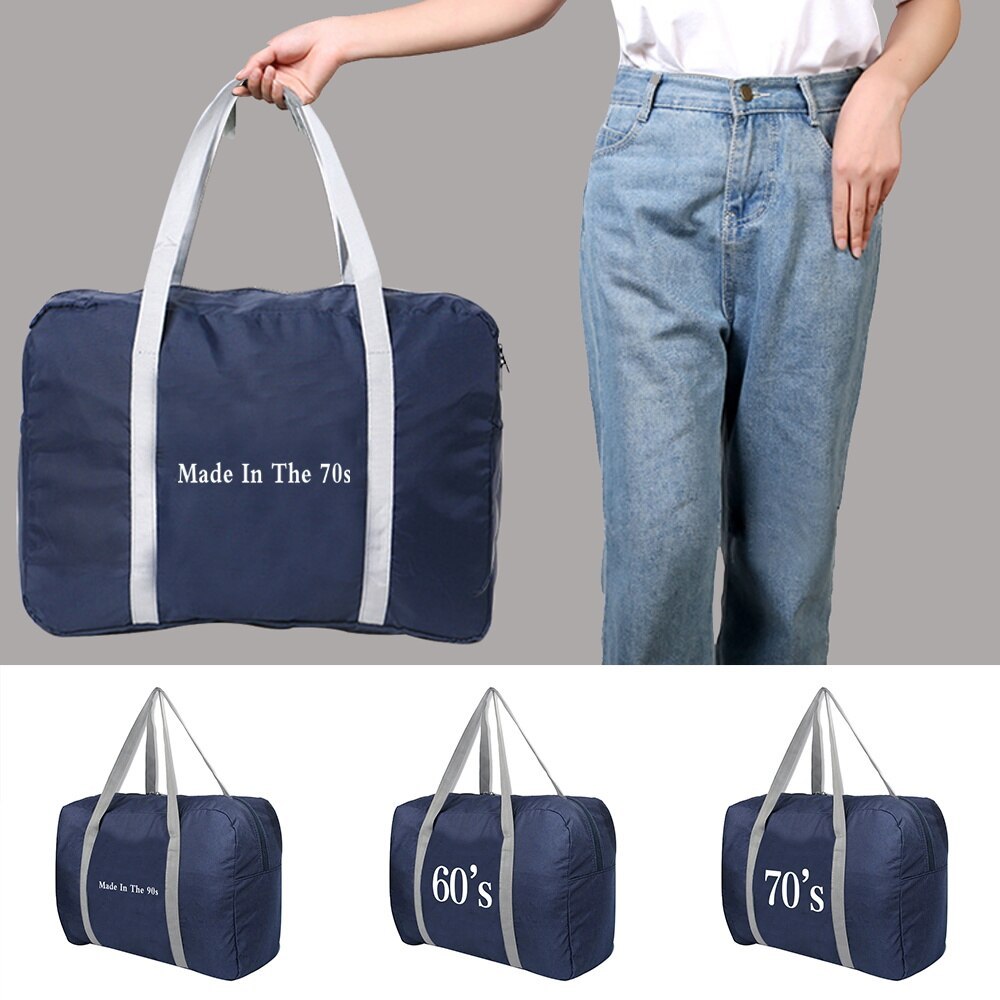 Travel Bag Foldable  Unisex Clothes Organizers Large Capacity Duffle Bag Years Printed Women Handbag