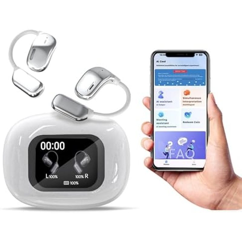 Xmenha Over The Ear Language Translator Earbuds Tai nghe AI Dịch ngôn ngữ trực tiếp Tai nghe nhét ta