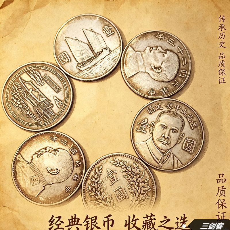 Bạc 925 Mua Lại Quốc Gia Trung Hoa Dân Quốc Ba Năm Yuan Datou Bạc Yuan Một Yuan Dayang Túi Cũ Bột Gi