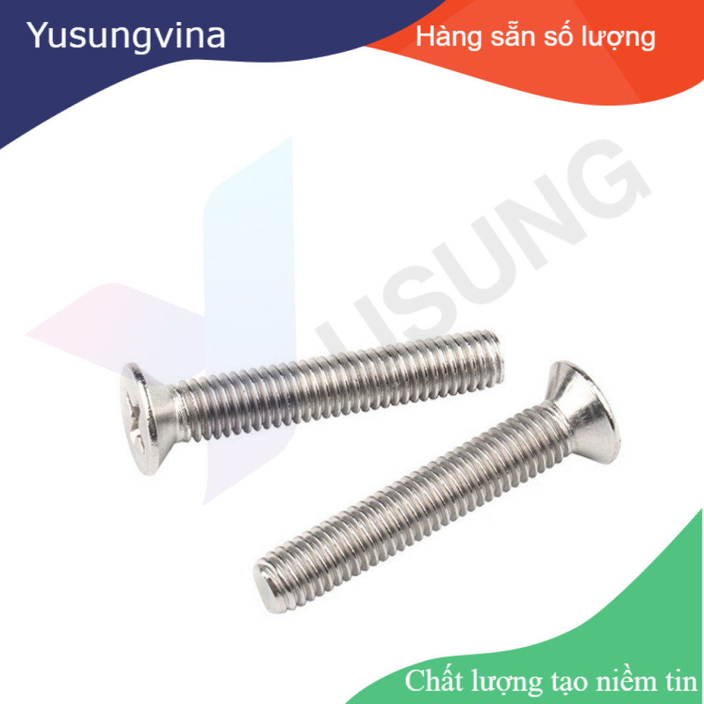 (INOX304) 10 cái M3-M6 vít pake đầu bằng inox304 M3-M6 sẵn hàng số lượng lớn