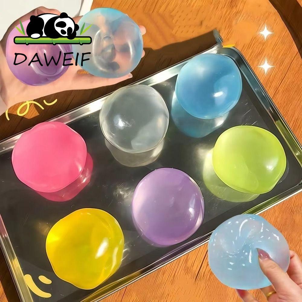 DAWEIF Dầu Dừa Squishy Bóng, Bóng Mềm Màu Xanh Dương Đồ Chơi Bóp Nhanh, Quà Tặng Thạch Trong Suốt Tr