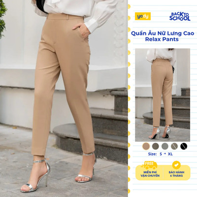 Quần âu nữ YODY lưng cao hack dáng, chất co giãn tốt, hạn chế nhăn TRA - QAN5178