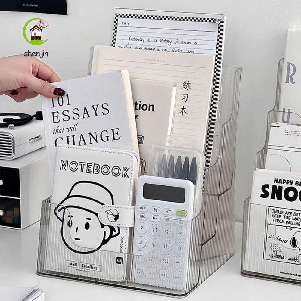 SHENJIN Pamphlet Flyer Organizer, Giá đỡ màn hình tài liệu 3 tầng chống trượt, Giá đỡ tài liệu có th