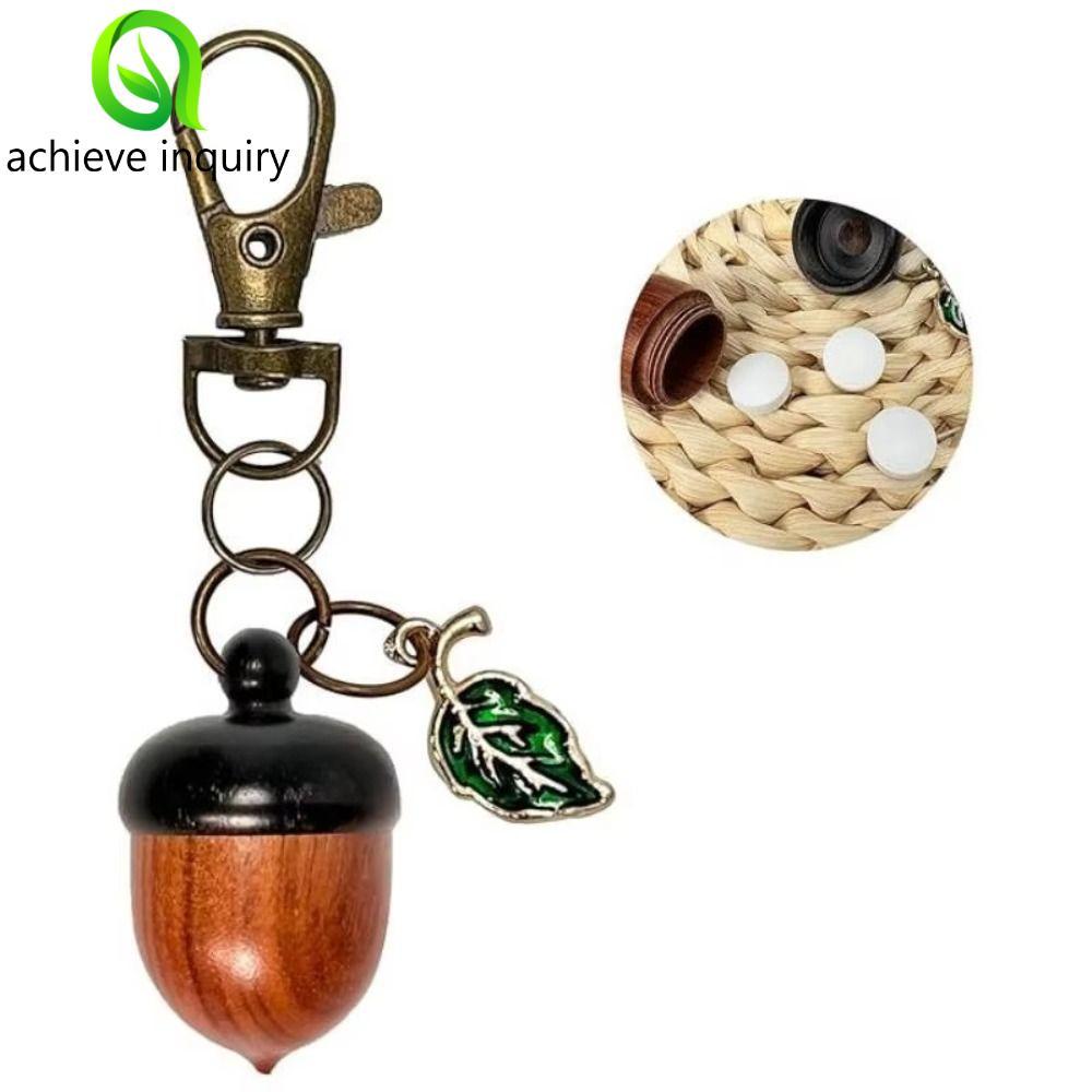 ACHIEVE YÊU CẦU Móc khóa Acorn, Lưu trữ vật phẩm nhỏ Móc khóa mở Acorn nhẹ, Vòng xoắn mở mô phỏng Ac