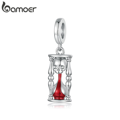 Bamoer Charm Skull Đồng Hồ Cát Mặt Dây Chuyền DIY Cho Vòng Tay Quà Tặng Cho Nữ
