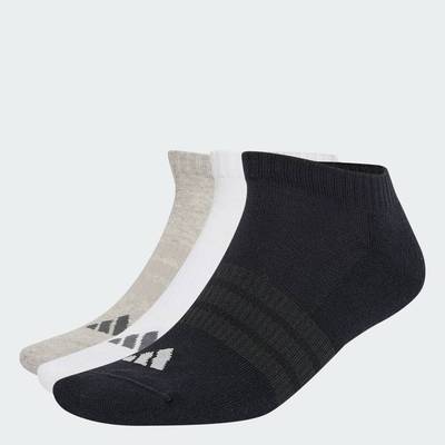 adidas Phong cách sống Bộ 3 Đôi Tất Cổ Thấp Lót Đệm adidas Essentials Unisex Xám KR7123