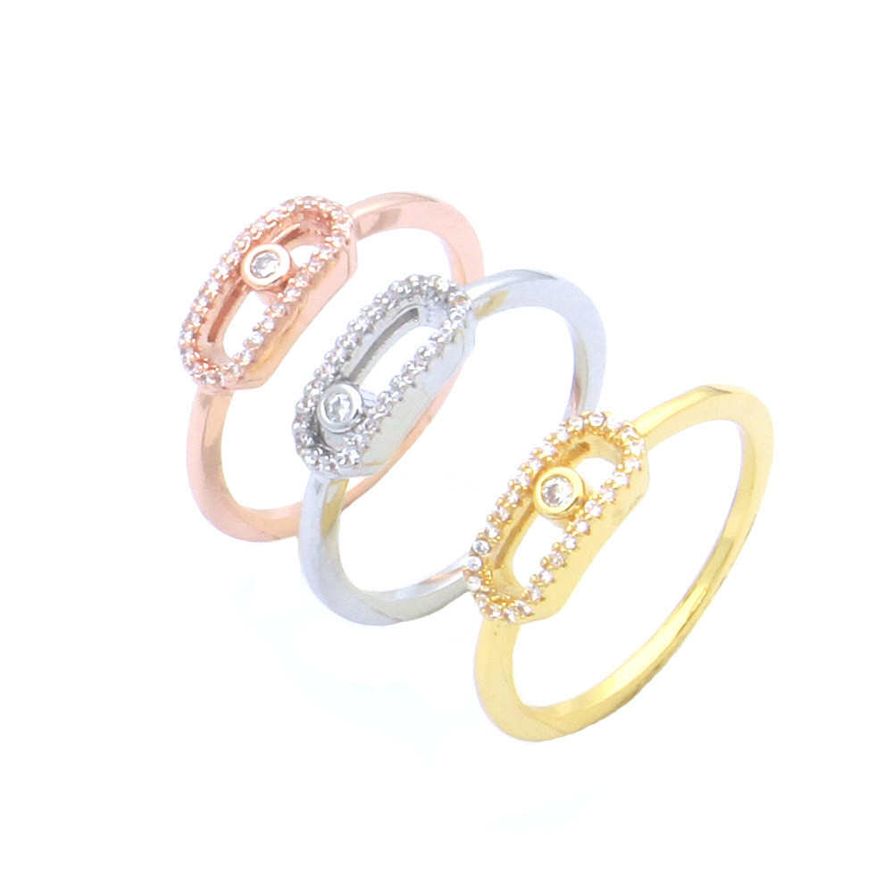 LYLM Set of diamond sliding hollow-out couple's full-finger diamond rings, thin single rings