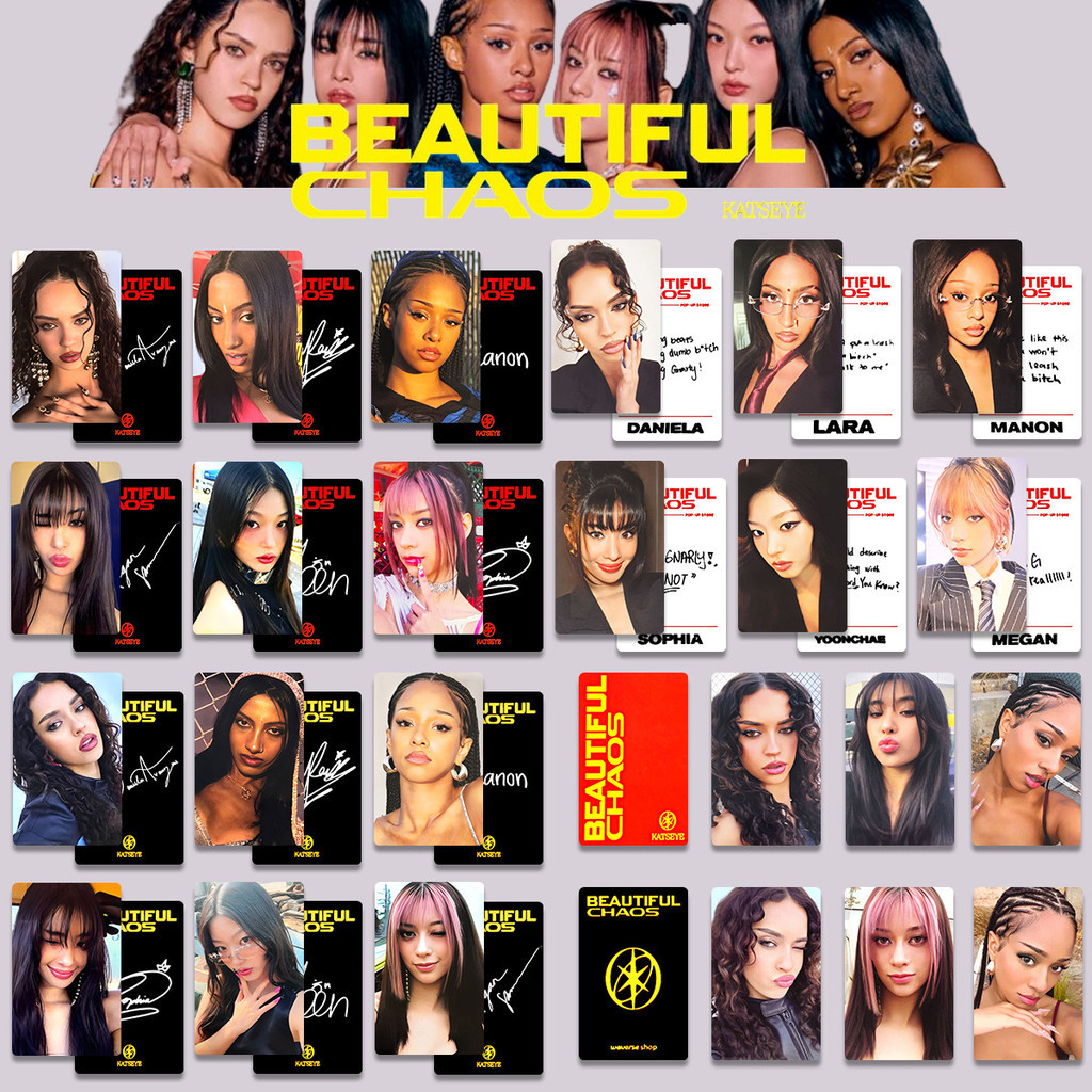 KATSEYE Kết hợp CHUỖI ĐẸP Hàng hóa Photocard Thẻ ngẫu nhiên wvs Photocard đặc biệt EYEKONS