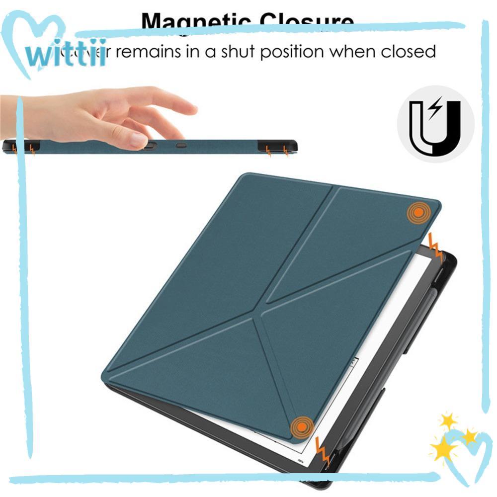 WITTII E Reader, Kích thước 10,2 Inch Tự động ngủ Wake E Book Reader Stand Cover, Chất liệu giả da T