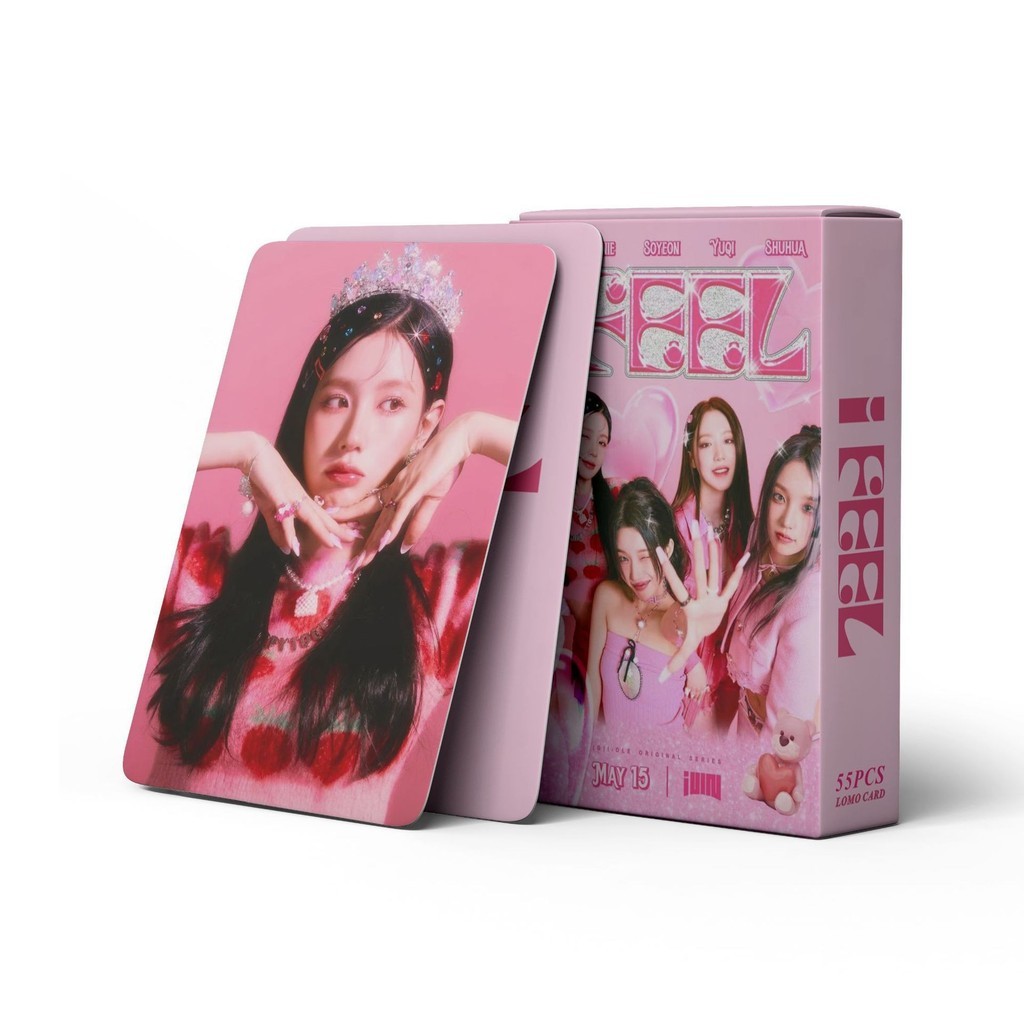 Hàng sẵn có 55 miếng (G) I-DLE Đặc biệt mới I FEEL Photocard Queen Star KPOP Hàng hóa Thẻ LOMO