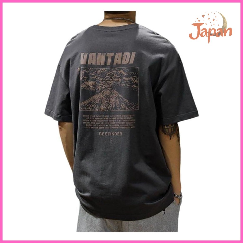 [Direct from Japan]T-shirt, short sleeve, cut and sewn, men's, round neck, back print top, American 
