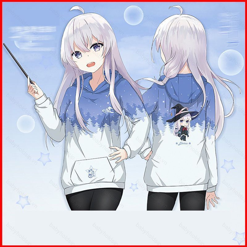 BS1 Phù thủy lang thang: Hành trình của Áo Hoodie Elaina Cosplay Ilyina dài tay cổ tròn Uniex Nhân q