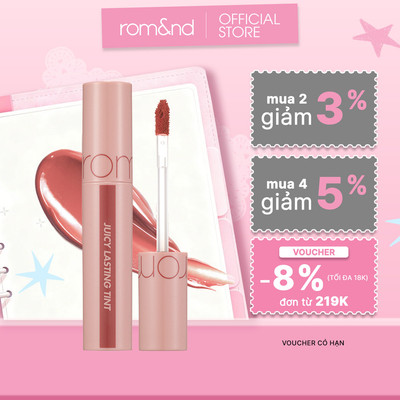 [Rom&nd] [#23 Nucadamia] Son Tint lì cho môi căng mọng Hàn Quốc Romand Juicy Lasting Tint 5.5g