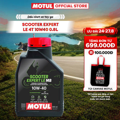 Dầu nhớt xe tay ga MOTUL SCOOTER EXPERT LE 10W40 0.8L