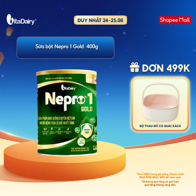 Sữa bột Nepro 1 Gold - Phù hợp chế độ dinh dưỡng đặc biệt (dành cho người tiểu đường) - Lon 400g