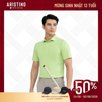 Áo polo golf nam ngắn tay ARISTINO GOLF cao cấp, thoải mái vận động APSG11S2