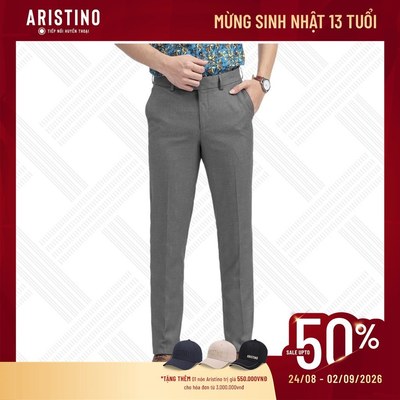 ARISTINO Quần Âu Nam Cotton Slim Fit ATRR11 Quần Tây Công Sở Mềm Mại Thoáng Mát Co Giãn Thoải Mái