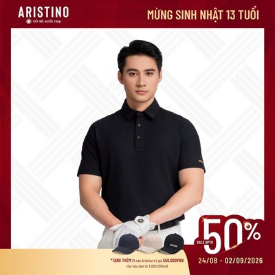 Áo Polo Thể Thao Nam Ngắn Tay Aristino Thời Trang Golf Cao Cấp Anti UV Công nghệ Moisture Wicking APSG58AZ