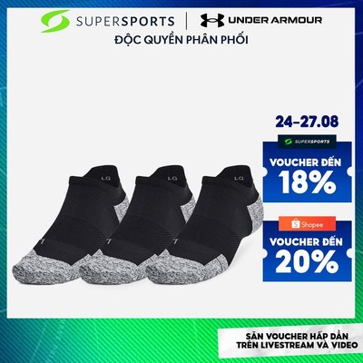 Vớ Thể Thao Under Armour Armourdry Cushion 3 Pack - Đen - 1387044-001